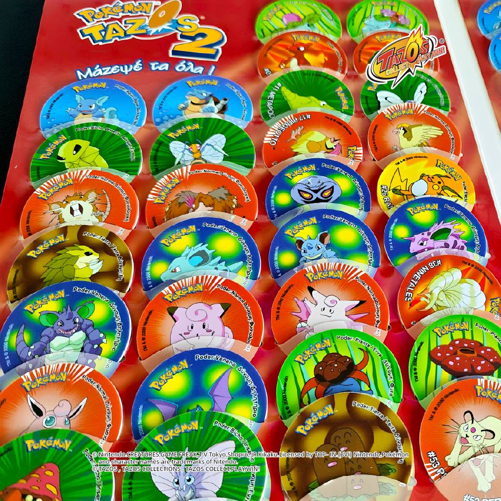 TAZOS Pokémon · Matutano & Tasty Set 2 Album Collection Complete Set 100/100 【Spain & Greece version】