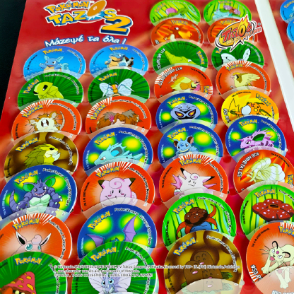 TAZOS Pokémon · Matutano & Tasty Set 2 Album Collection Complete Set 100/100 【Spain & Greece version】