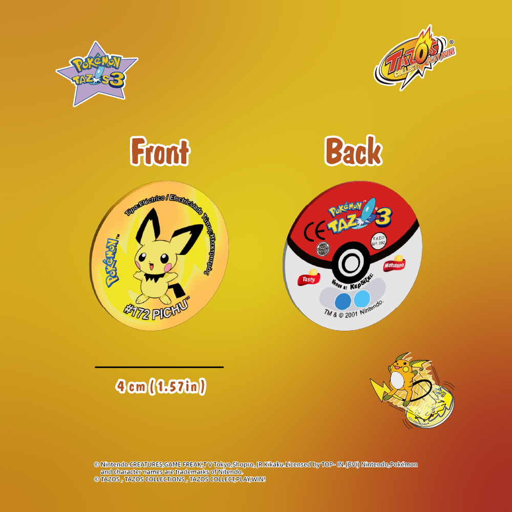 TAZOS | Pokémon · Matutano & Tasty Set 3 Album Collection Complete Set 90/90 【Spain & Greece version】