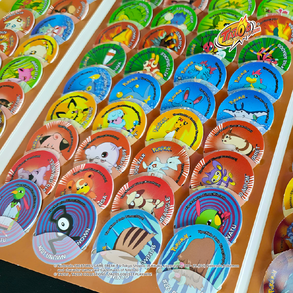 TAZOS | Pokémon · Matutano & Tasty Set 3 Album Collection Complete Set 90/90 【Spain & Greece version】