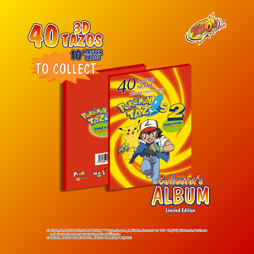 TAZOS | Pokemon · Lay's 3D Set 2 Album Collection Complete Set 50/50 【Poland version】