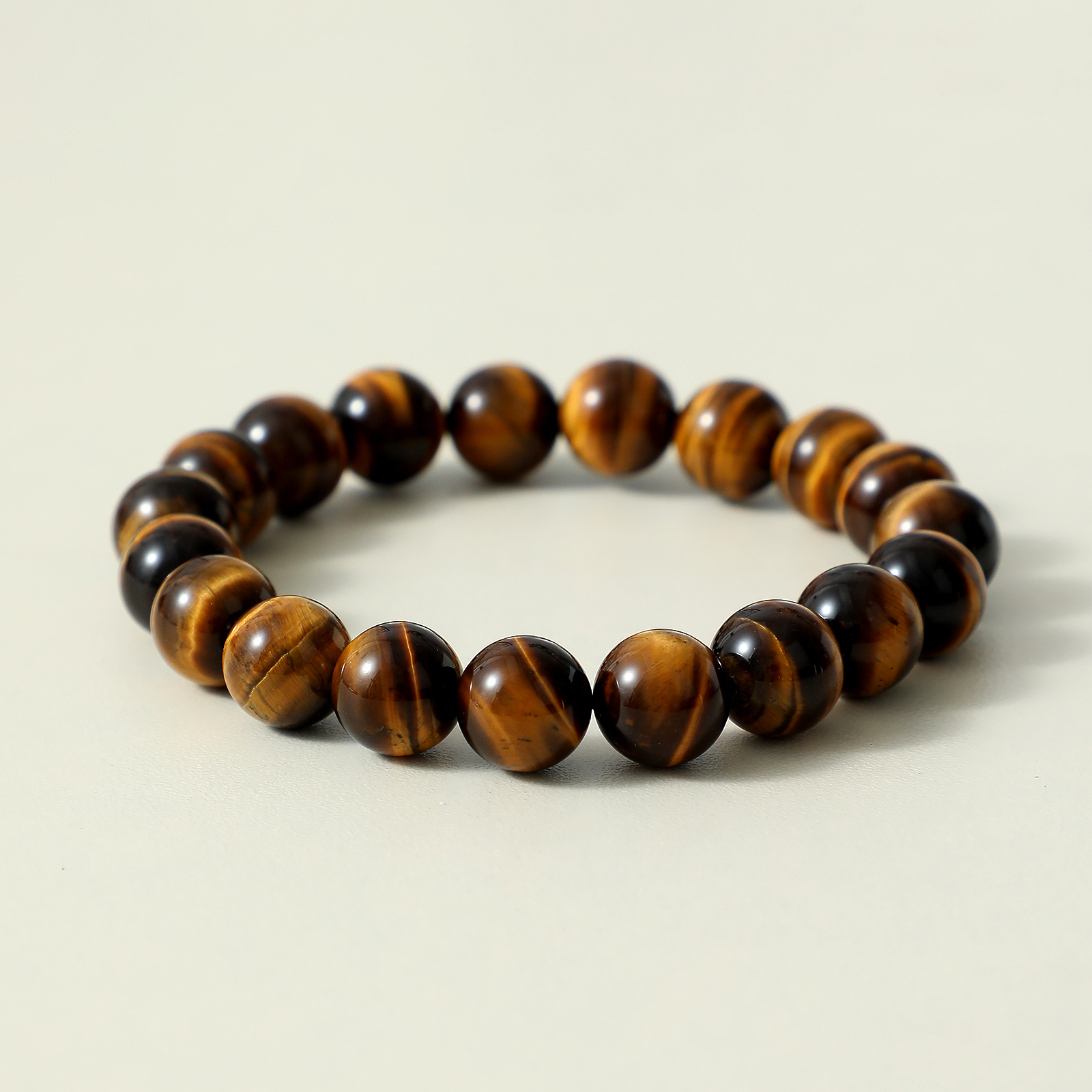 Natural Yellow Tiger's Eye Bracelet | Wealth Luck & Courage Crystal | Genuine Healing Stone Jewelry