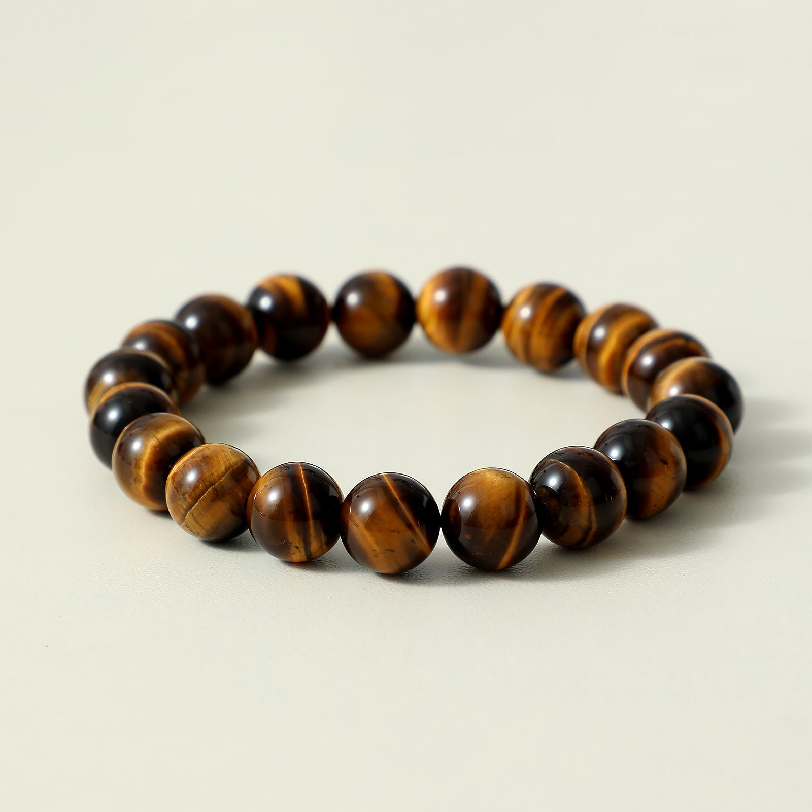 Natural Yellow Tiger's Eye Bracelet | Wealth Luck & Courage Crystal | Genuine Healing Stone Jewelry
