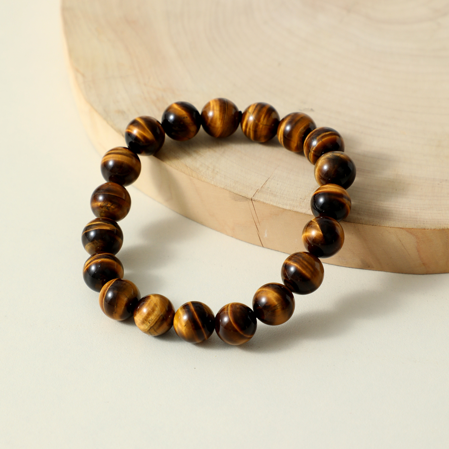 Natural Yellow Tiger's Eye Bracelet | Wealth Luck & Courage Crystal | Genuine Healing Stone Jewelry