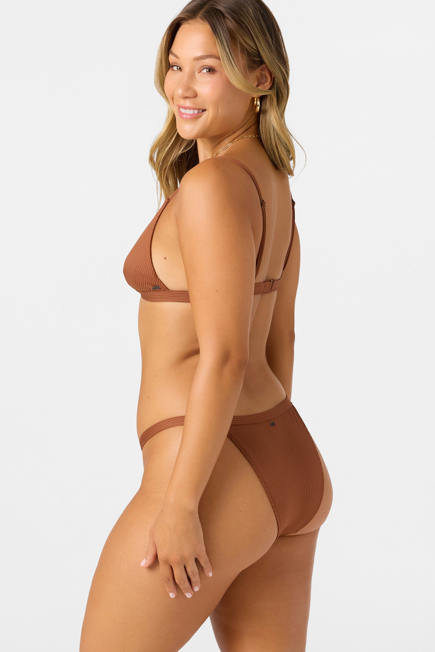 SALTWATER SOLIDS RIB SEASIDE TRIANGLE TOP