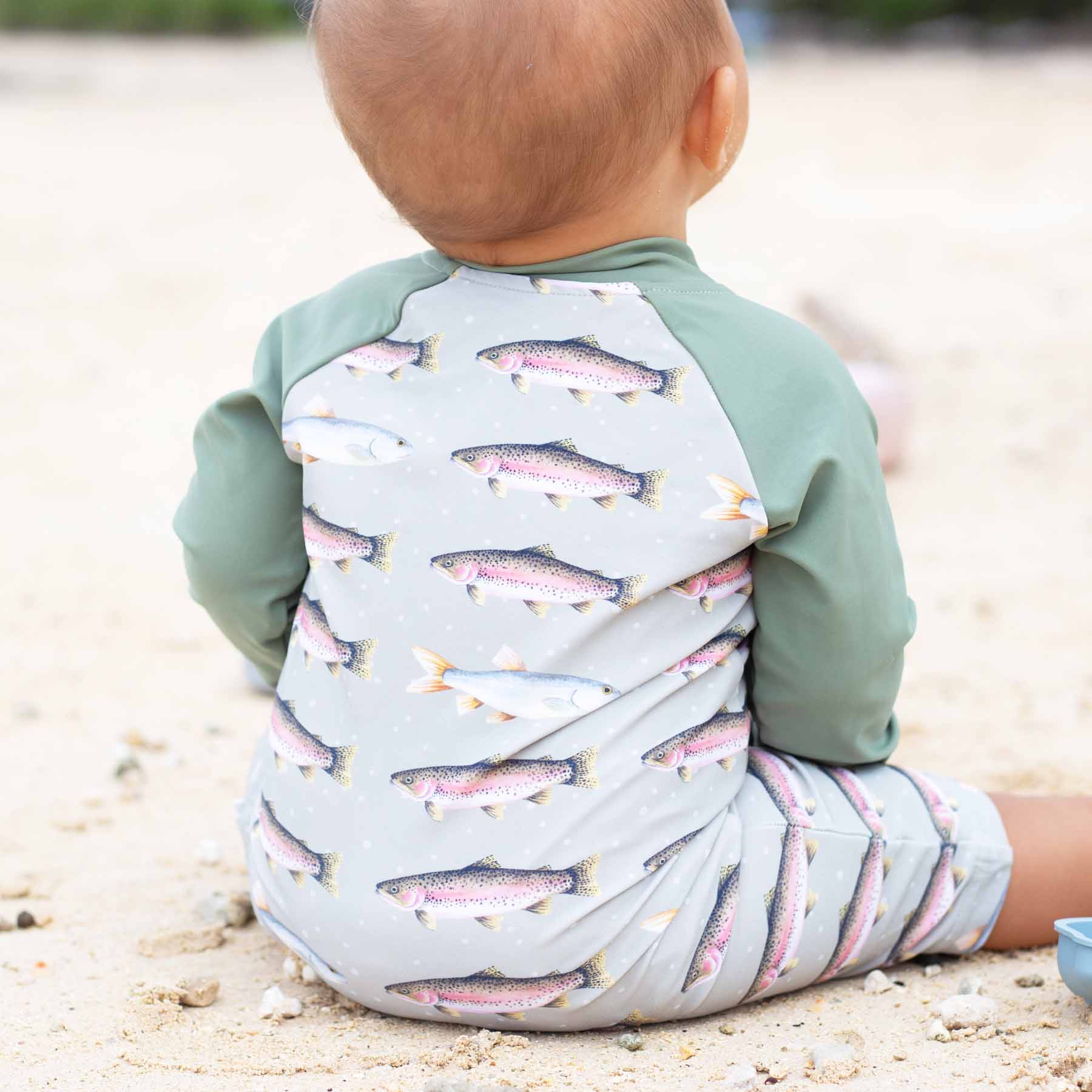 Long Sleeve Rash Guard Swim Romper Shortie