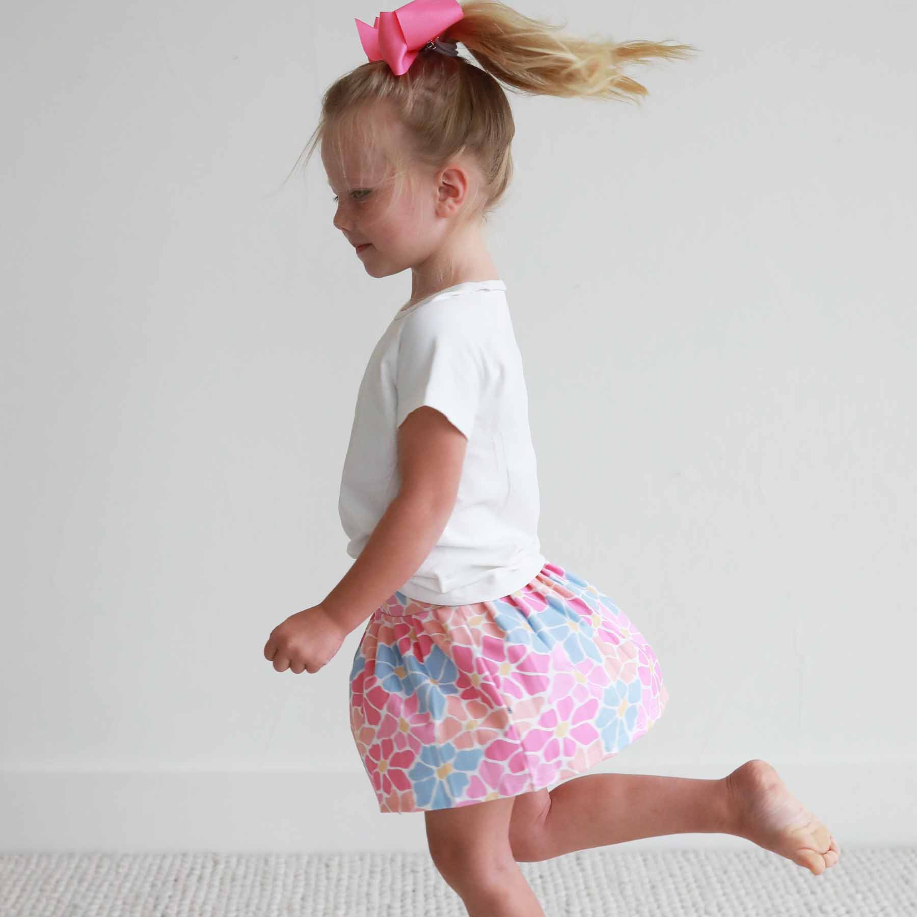 Kids Athletic Pleated Skirt | Power Flowers