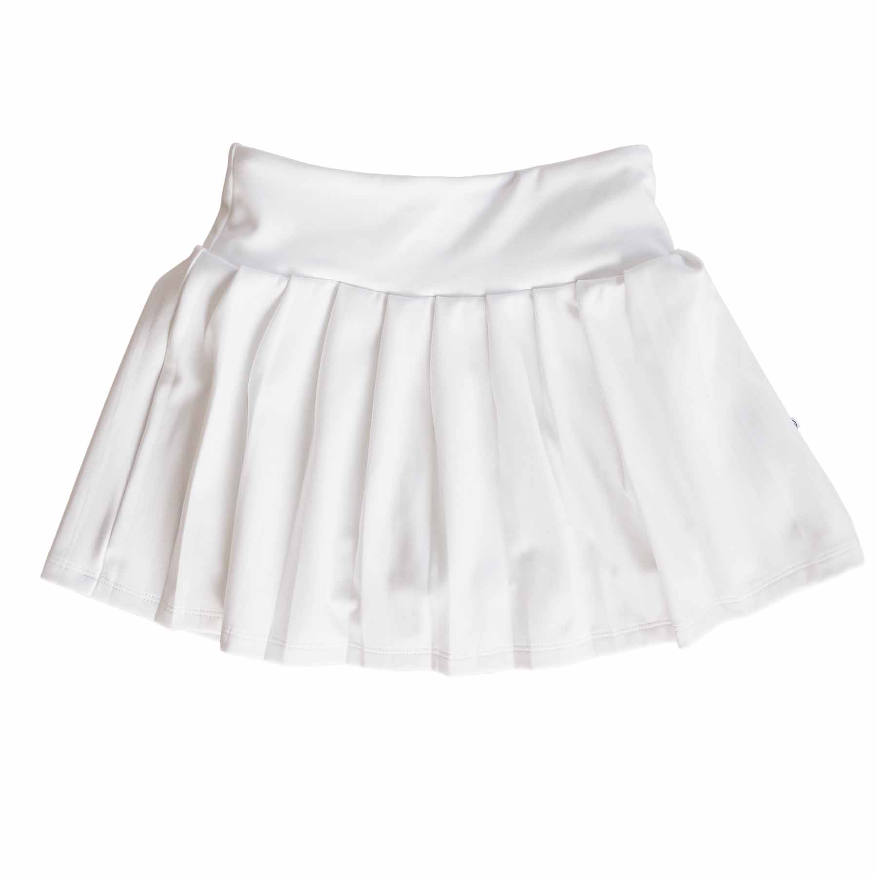 Kids Athletic Pleated Skirt | White