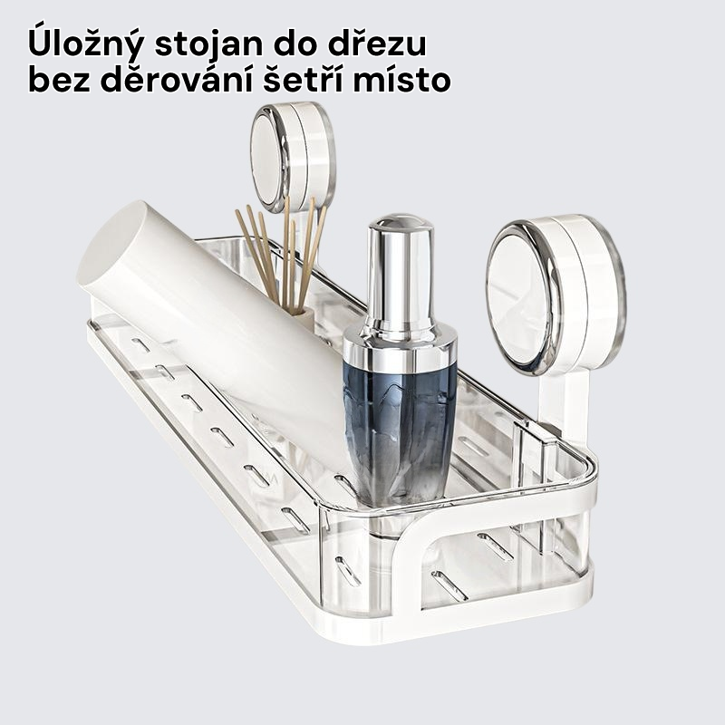 Úložný stojan do dřezu bez děrování