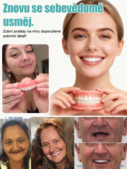 Přestaňte utrácet tisíce u zubaře! Získejte doma pohodlné zubní protézy na míru během několika sekund.