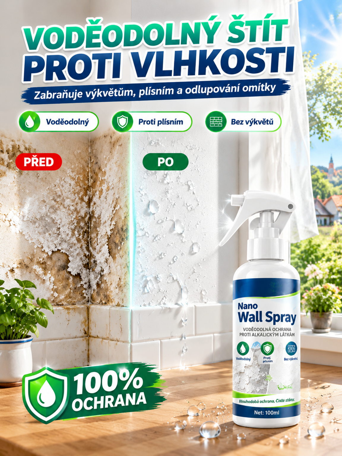 【Ušetřete desetitisíce za práci】🛠️ Revoluční Nano Sprej na Zdi – Opravte Praskliny a Plísně za 3 Sekundy! ✨