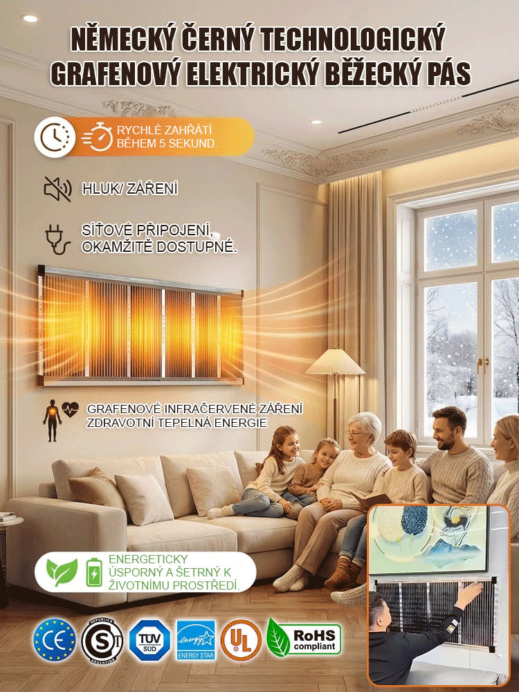 【5 sekund rychlé zahřátí】Německá high-tech grafenová nástěnná topení✨Zapomeňte na vysoké účty za plyn tuto zimu! Seznamte se s nejnovějším grafenovým topným panelem, který je ultratenký, tichý a extrémně energeticky úsporný.