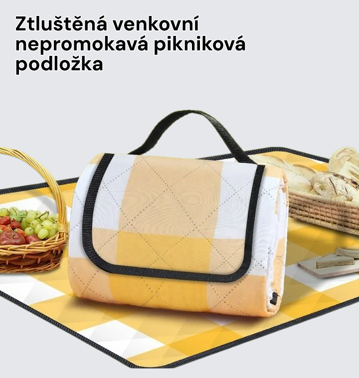 Ztluštěná venkovní nepromokavá pikniková podložka