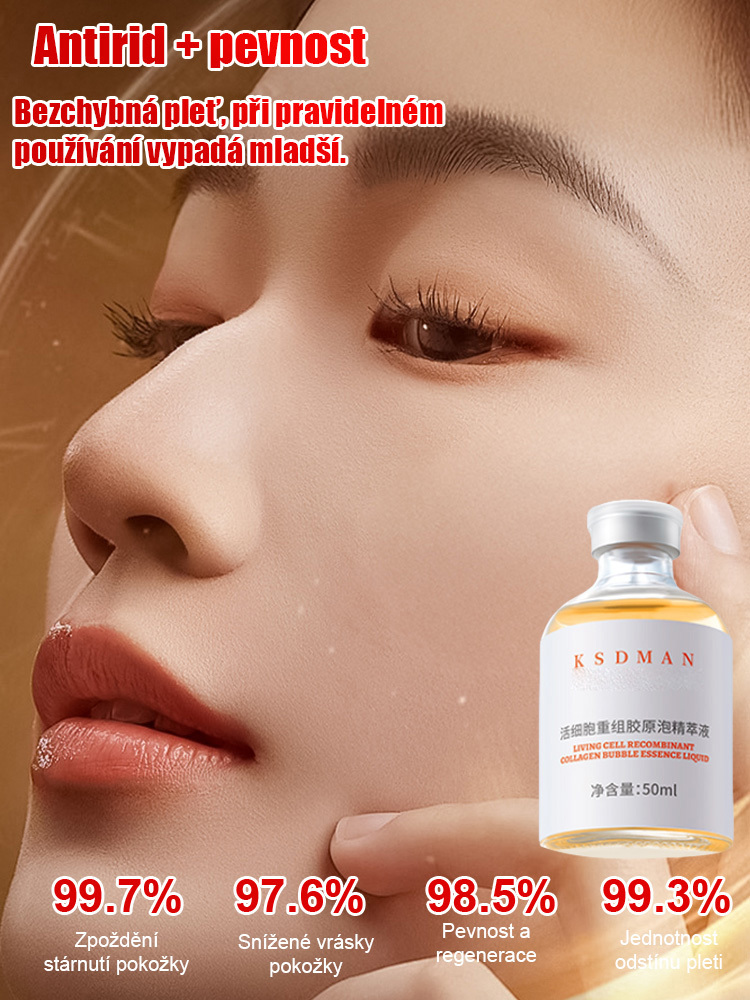 Přestaňte plýtvat penězi za krémy na vodní bázi, které zůstávají na povrchu! 🛑 Seznamte se s aktivní kolagenovou esencí 3. generace. Na rozdíl od tradiční péče o pleť naše složení neobsahuje 0 % vody – jedná se o 100% vysoce koncentrovaný kolagen s malým