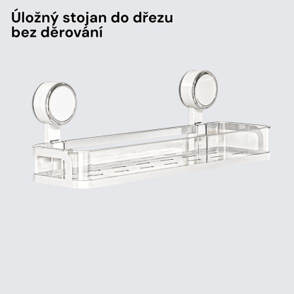 Úložný stojan do dřezu bez děrování