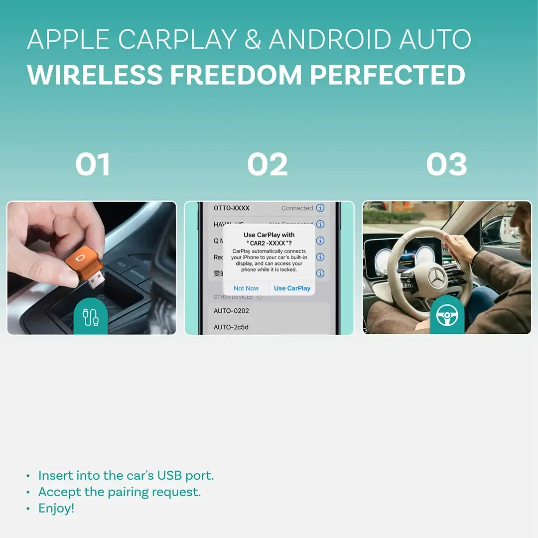 Ottocast Mini Cube 3.0 wireless CarPlay Android Auto Adapter