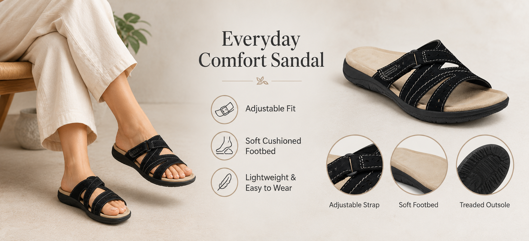 Lifestyle image of woman walking in Arizona Leather Soft Footbed Shoes