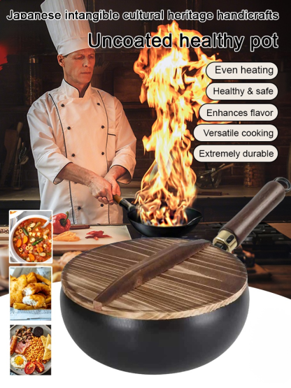 🔥 🍳Transform Your Cooking: Discover the Pure Iron Non-Stick Pot Revolution! Unleash Flavor and Nutrition!🎈