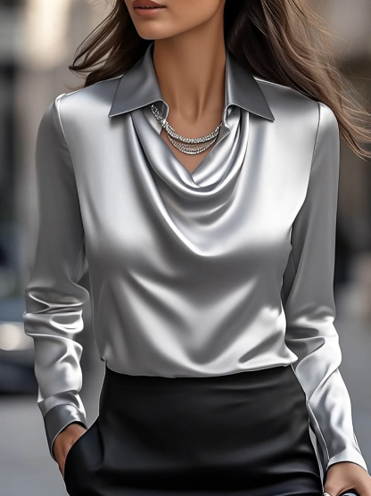 Women Can’t Get Enough of This Cozy Satin Blouse