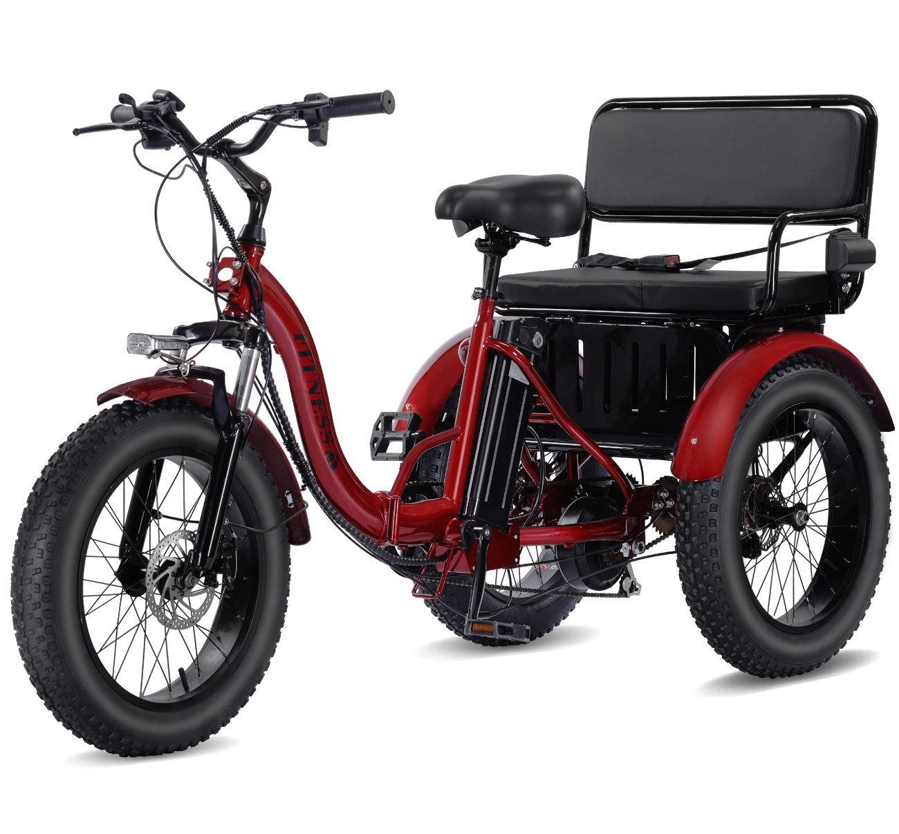 Elderly electric tricycle 48V/15AH battery, 440 lbs weight capacity, 500W motor, 50 miles max range, 18 mph max speed