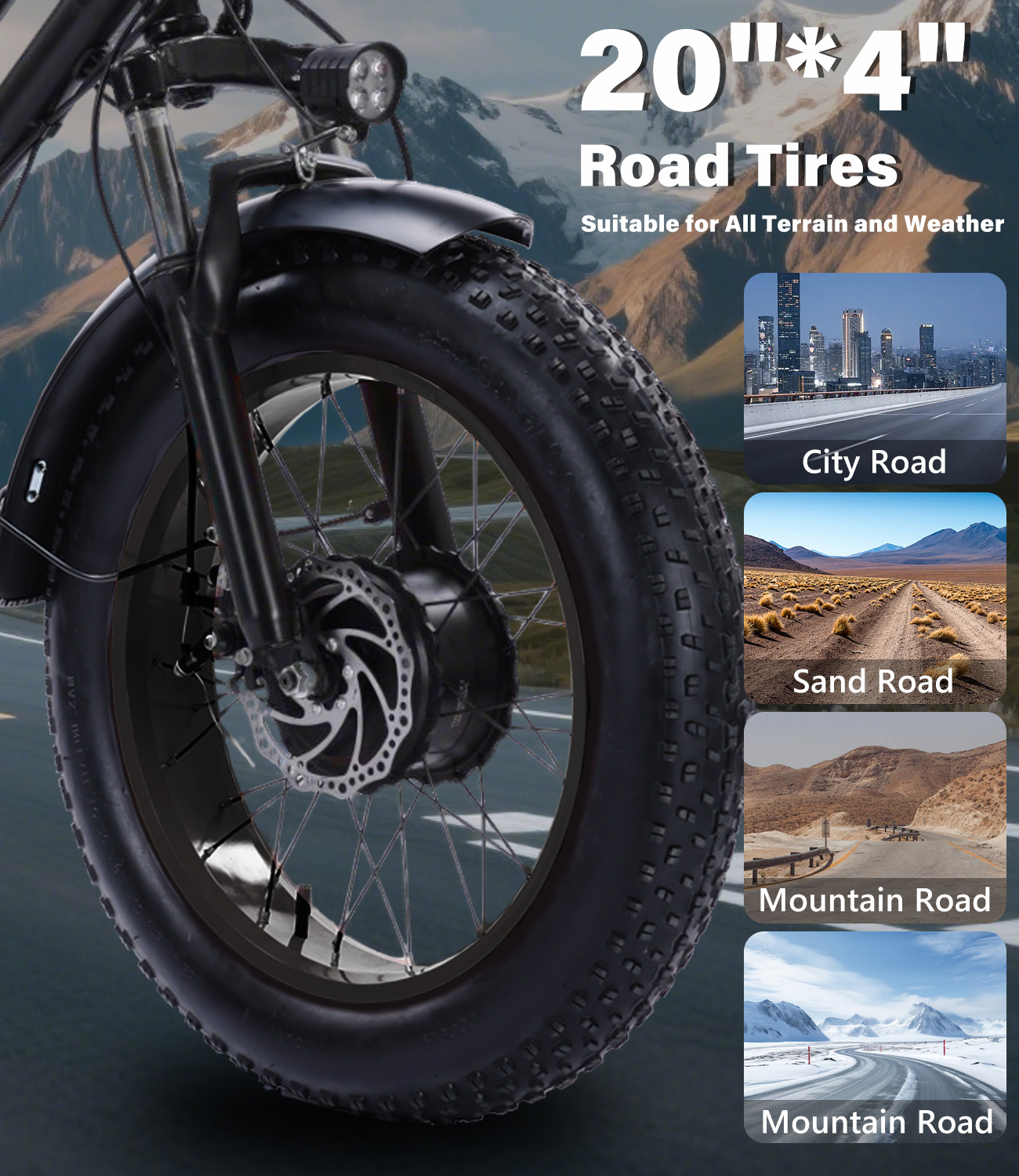 成人电动三轮车，电动三轮车，峰值500W 3轮电动自行车，可拆卸电池，升级版3轮电动自行车，行程可达50英里，20X4.0轮成人三轮车，最大速度15/mph，经典黑色带篮子