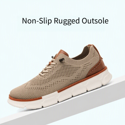 ⏰Last Day! 45% OFF  🔥MANTRAFF®Men's Breathable Knit Casual Dress Shoes Quick Lace-Up Lightweight Walking Shoes