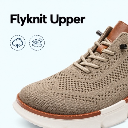 ⏰Last Day! 45% OFF  🔥MANTRAFF®Men's Breathable Knit Casual Dress Shoes Quick Lace-Up Lightweight Walking Shoes