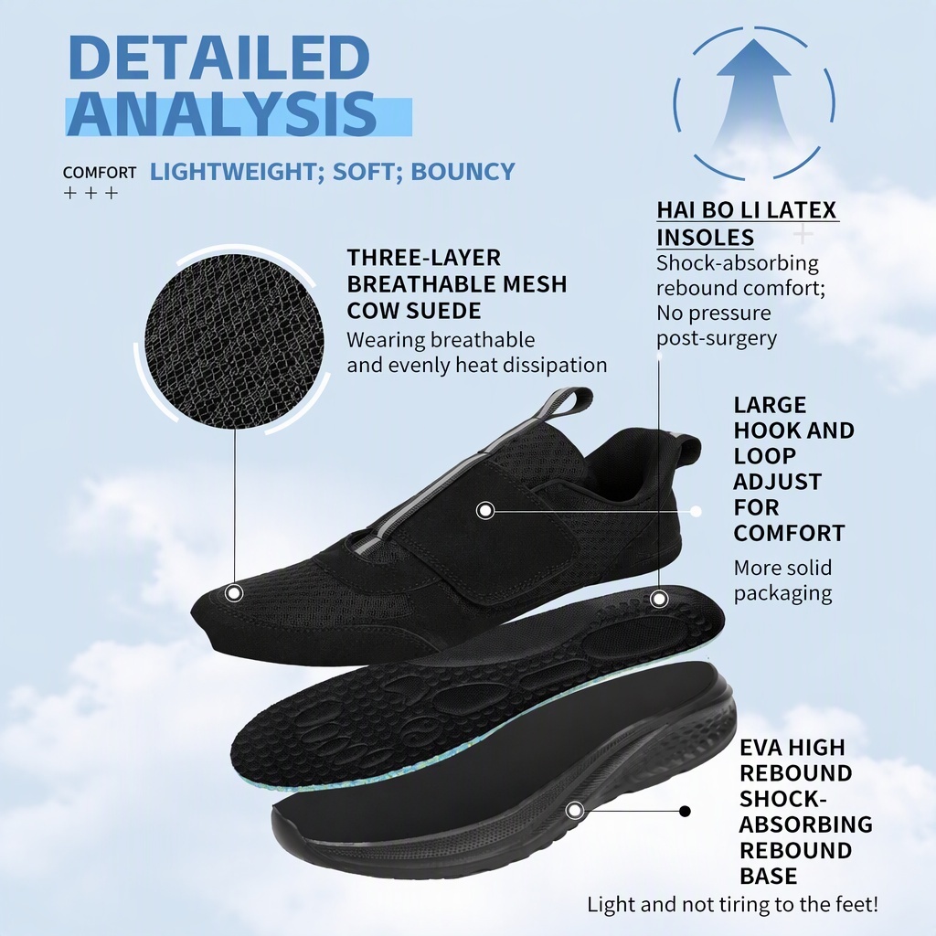 ⏰Last Day! 45% OFF🔥MANTRAFF®Men’s Wide Fit Hook and Loop Walking Shoes