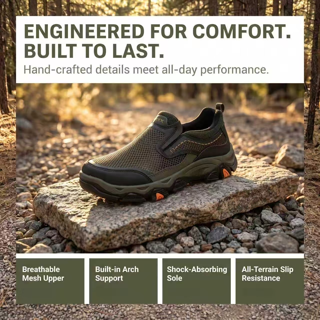 ⏰Last Day! 45% OFF  🔥MANTRAFF®Men's Handmade Genuine Leather Outdoor Breathable Walking Shoes