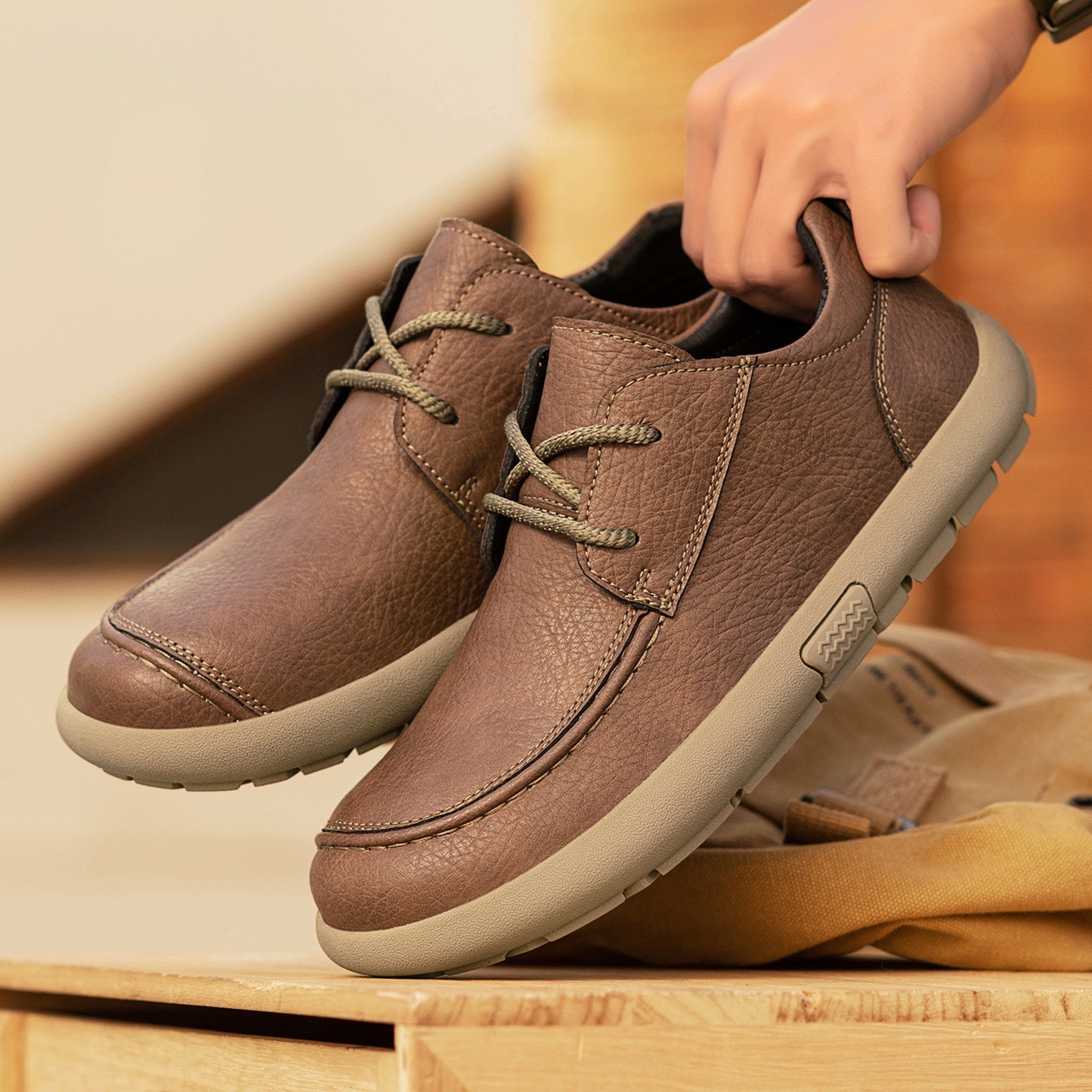 MANTRAFF mens cowhide orthopedic loafers 