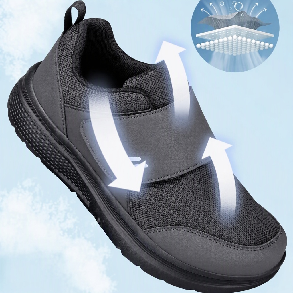 ⏰Last Day! 45% OFF  🔥MANTRAFF®Men’s Easy On‑Off Orthopedic Walking Shoes | Adjustable Hook‑and‑Loop Strap Sneakers