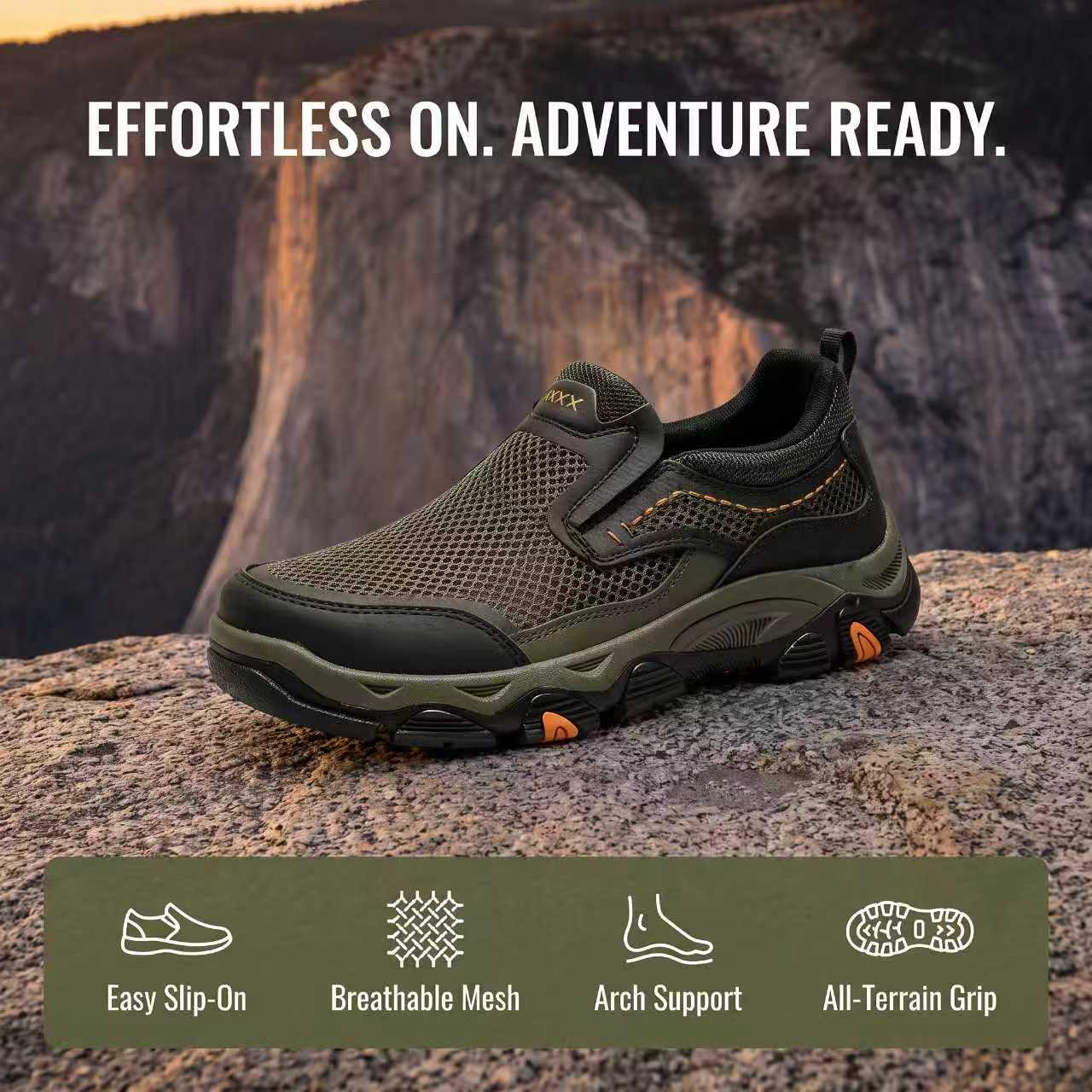 ⏰Last Day! 45% OFF  🔥MANTRAFF®Men's Handmade Genuine Leather Outdoor Breathable Walking Shoes