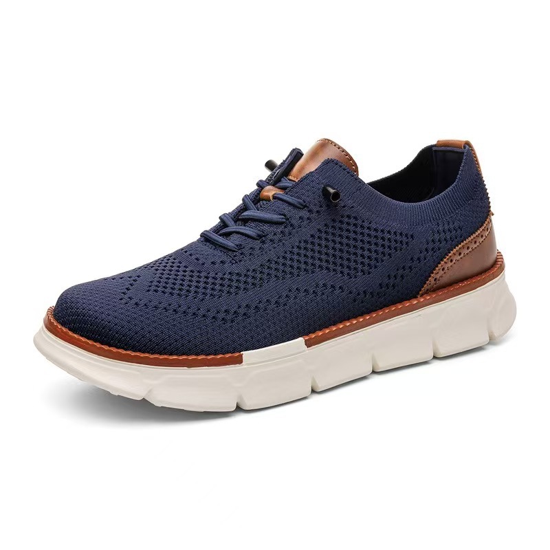 ⏰Last Day! 45% OFF  🔥MANTRAFF®Men's Breathable Knit Casual Dress Shoes Quick Lace-Up Lightweight Walking Shoes