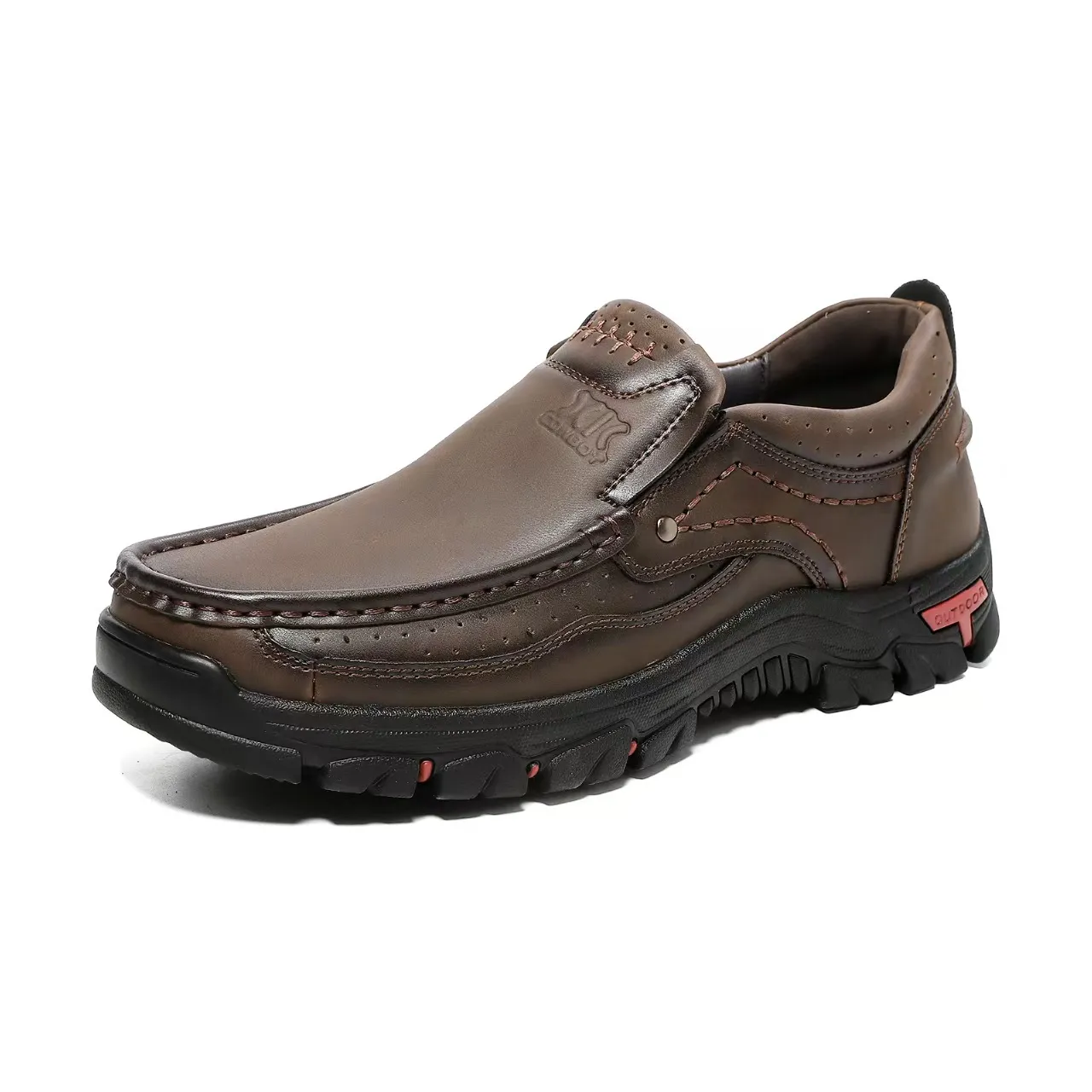 Men's Handcrafted Wide Toe Outdoor Loafers | Arch Support Leather Shoes