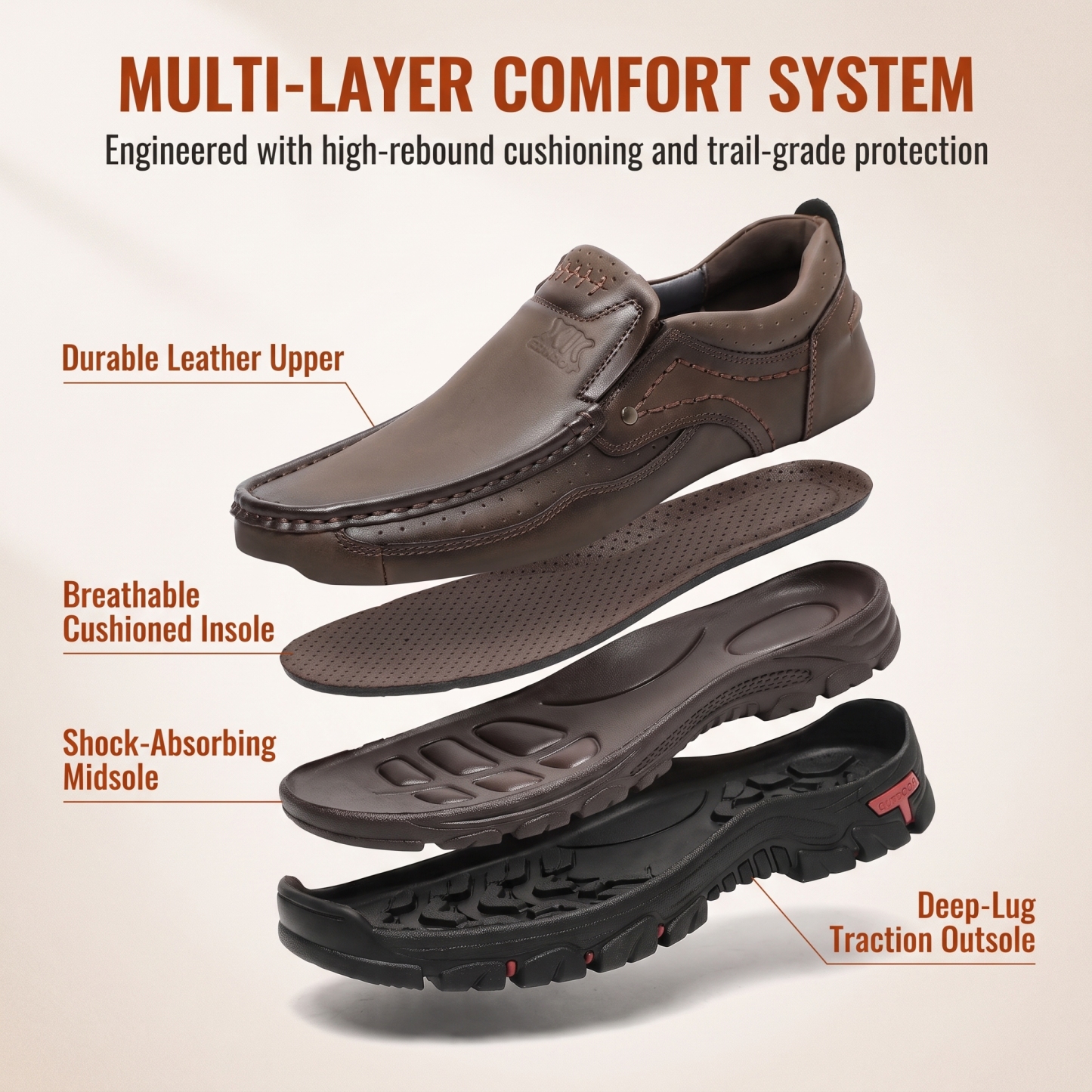 ⏰Last Day! 45% OFF  🔥MANTRAFF®Men's Slip-On Outdoor Genuine Leather Shoes