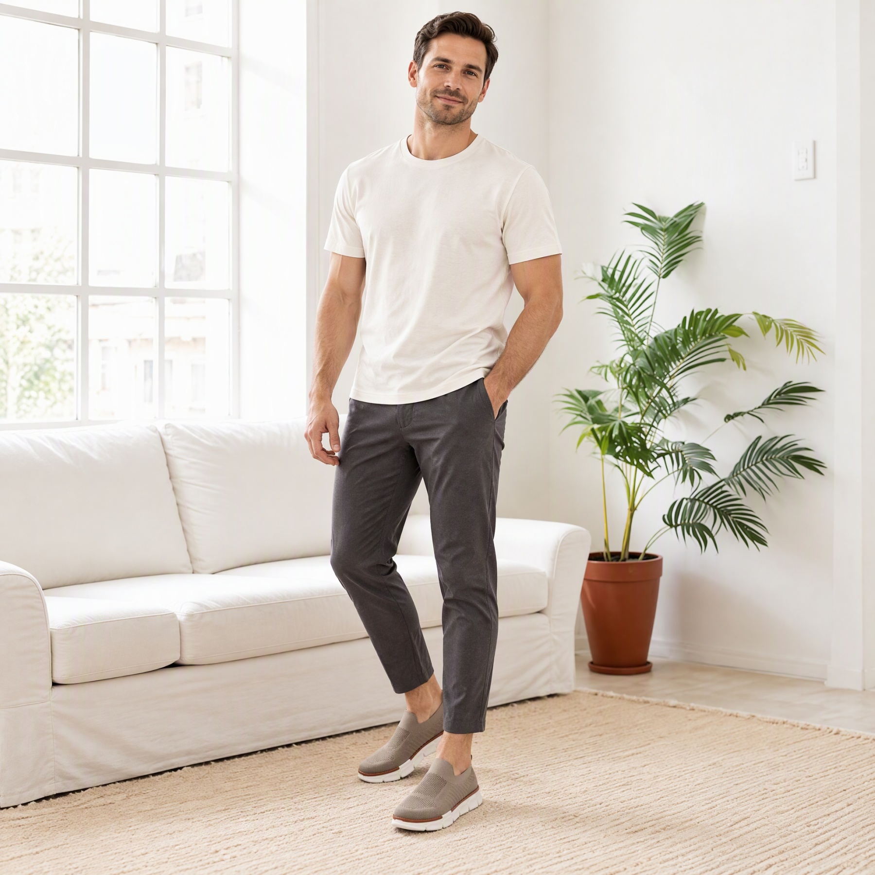 ⏰Last Day! 45% OFF  🔥MANTRAFF®Men's Knitted Slip-On Casual Walking Shoes