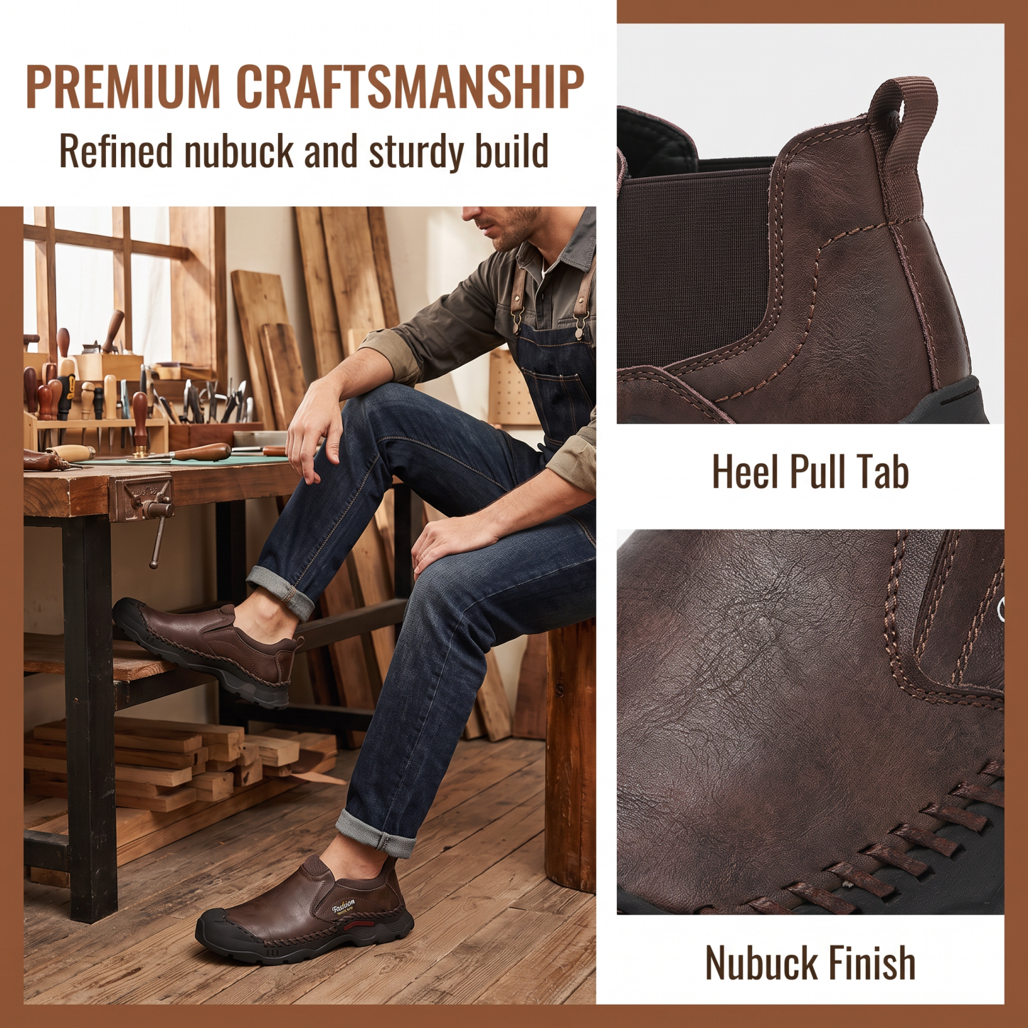 ⏰Last Day! 45% OFF  🔥MANTRAFF®Men's Slip-On Outdoor Hand-Stitched Leather Shoes