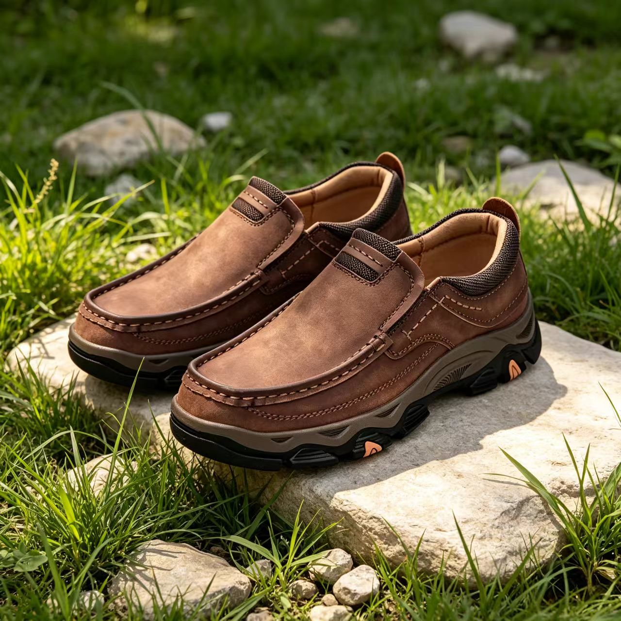 ⏰Last Day! 45% OFF  🔥GARB® Men’s Outdoor Hand Sewn Slip On Full Grain Leather Casual Shoes