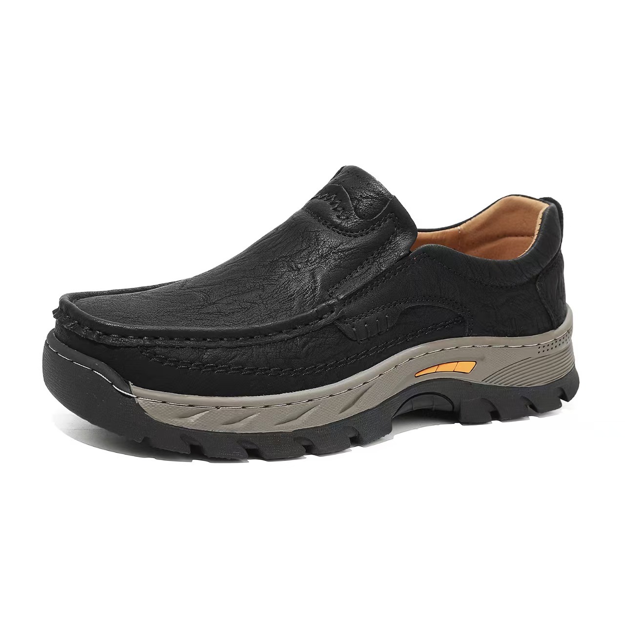 ⏰Last Day! 45% OFF🔥MANTRAFF®Men’s Wide Fit Leather Loafers Non-slip Thick Sole Walking Shoes