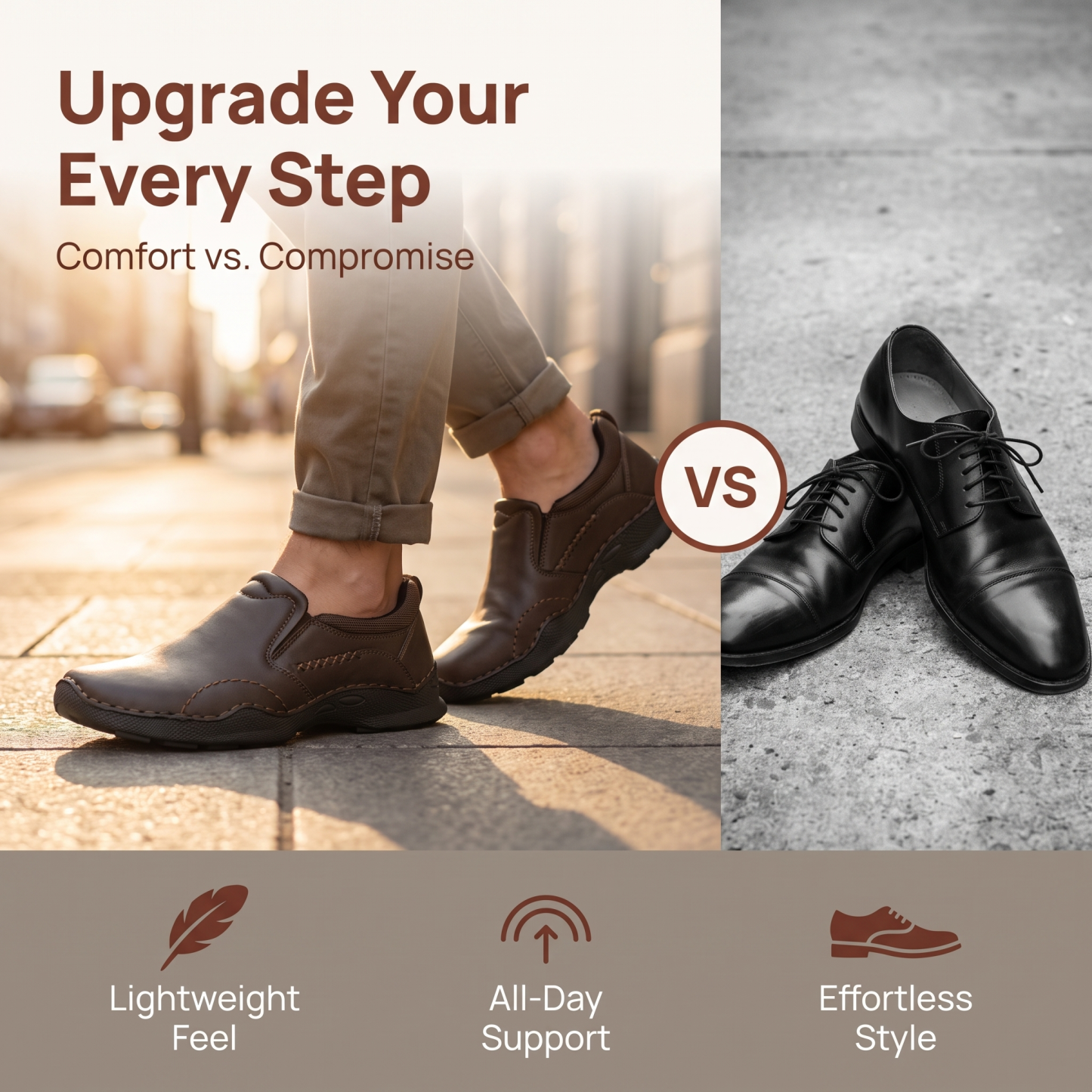 ⏰Last Day! 45% OFF  🔥MANTRAFF®Men's Hand‑Stitched Slip‑On Leather Shoes, Casual Outdoor Loafers
