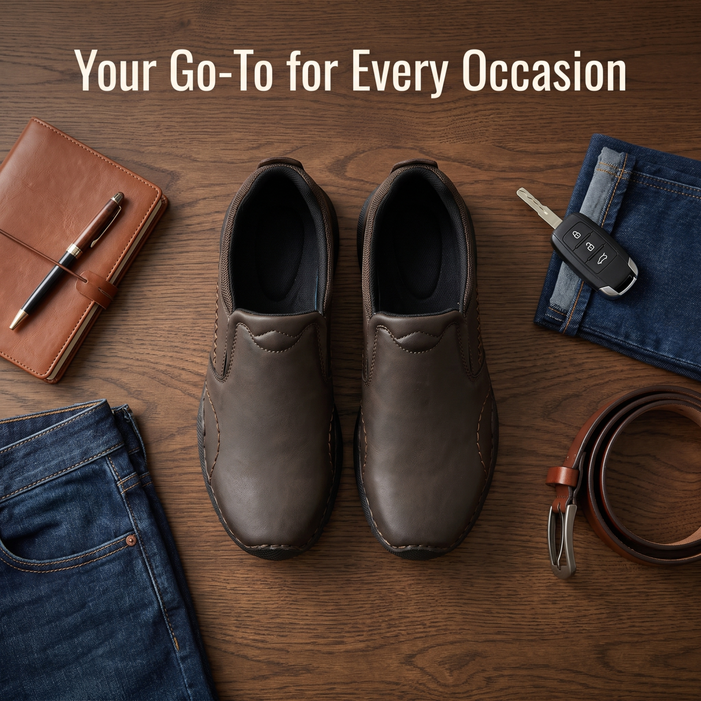 ⏰Last Day! 45% OFF  🔥MANTRAFF®Men's Hand‑Stitched Slip‑On Leather Shoes, Casual Outdoor Loafers