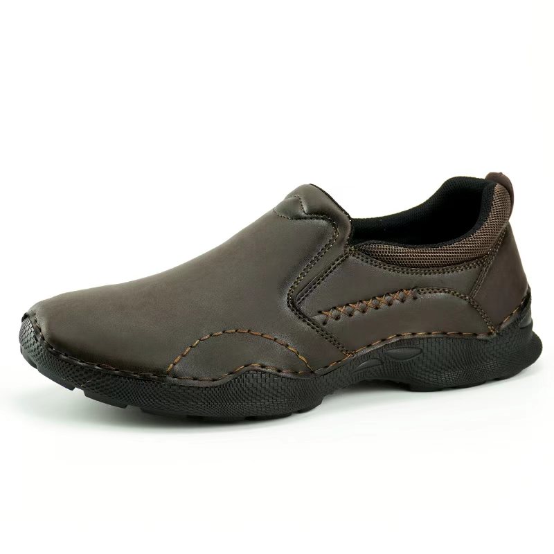 ⏰Last Day! 45% OFF 🔥MANTRAFF®Men's Hand‑Stitched Slip‑On Leather Shoes, Casual Outdoor Loafers