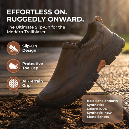 ⏰Last Day! 45% OFF  🔥MANTRAFF®Men's Slip‑On Outdoor Work Shoes, Arch Support Casual Hiking Loafers