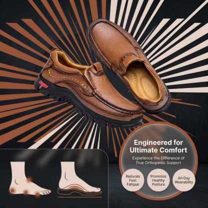 ⏰Last Day!45% OFF 🔥MANTRAFF®Men's Handmade Genuine Leather Orthopedic Walking Shoes