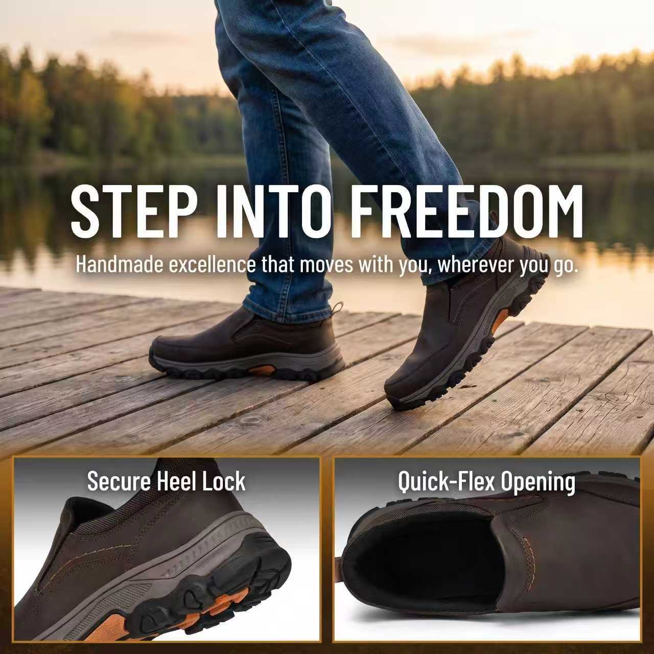 ⏰Last Day!45% OFF 🔥MANTRAFF® Men's Genuine Leather Orthopedic Walking Shoes