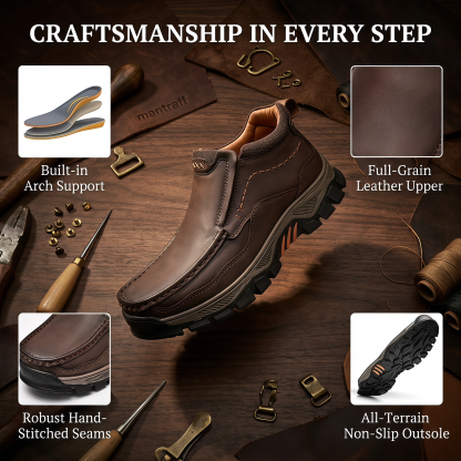 ⏰Last Day!45% OFF 🔥 MANTRAFF®Men's Handmade Genuine Leather Orthopedic Comfortable Walking Boots