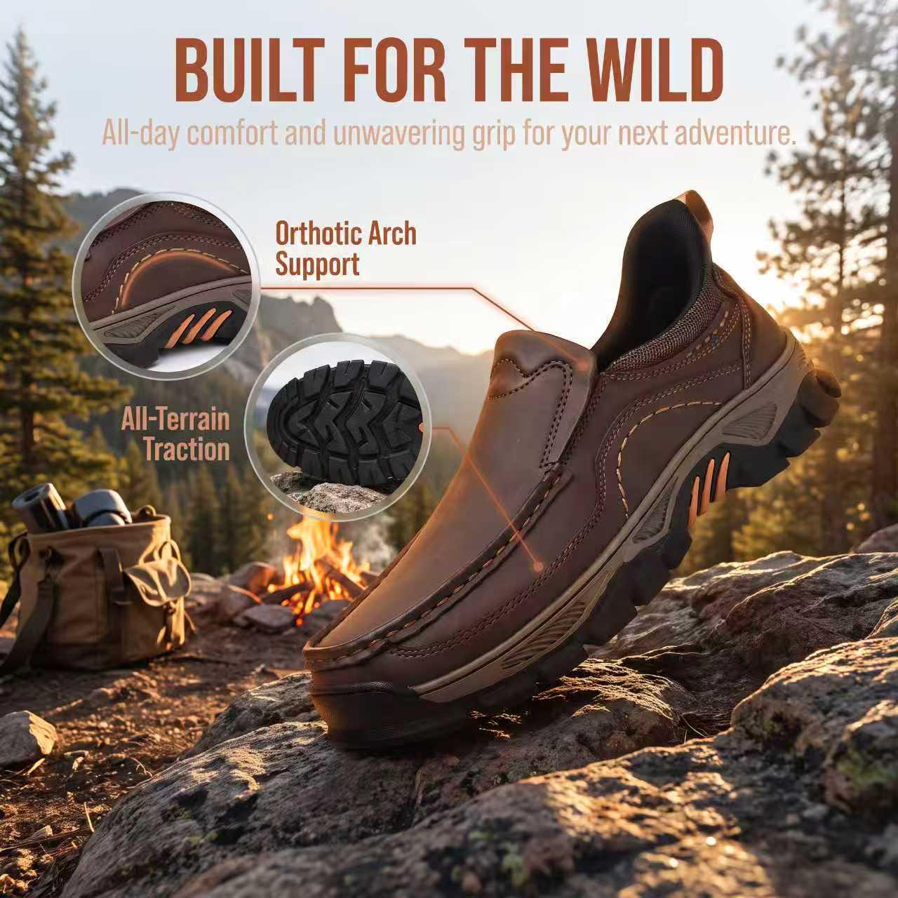 ⏰Last Day! 45% OFF 🔥MANTRAFF®Men's Handmade Genuine Leather Orthopedic Walking shoes