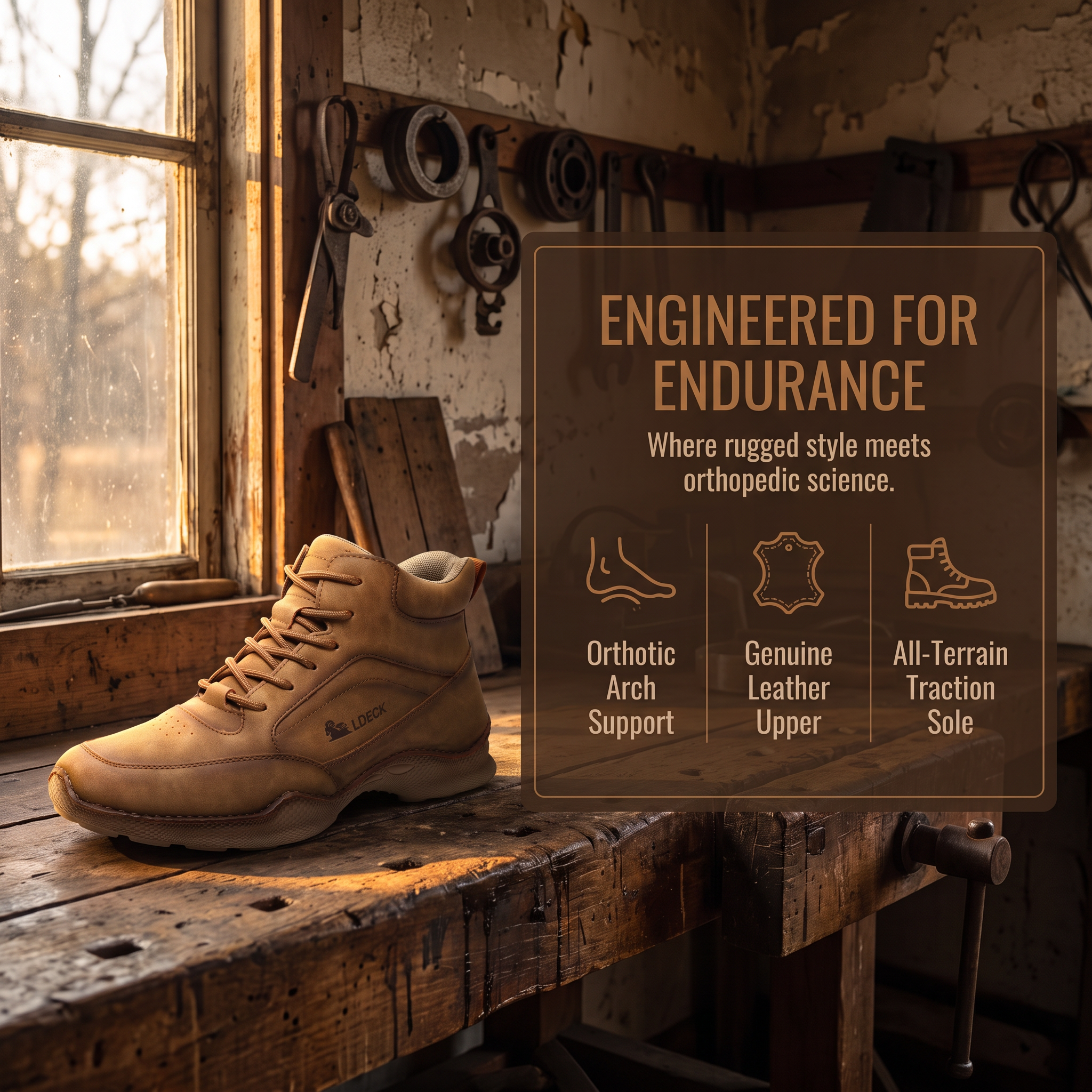 ⏰Last Day! 45% OFF  🔥MANTRAFF®Men's Handmade Genuine Leather Outdoor Waterproof Walking Shoes