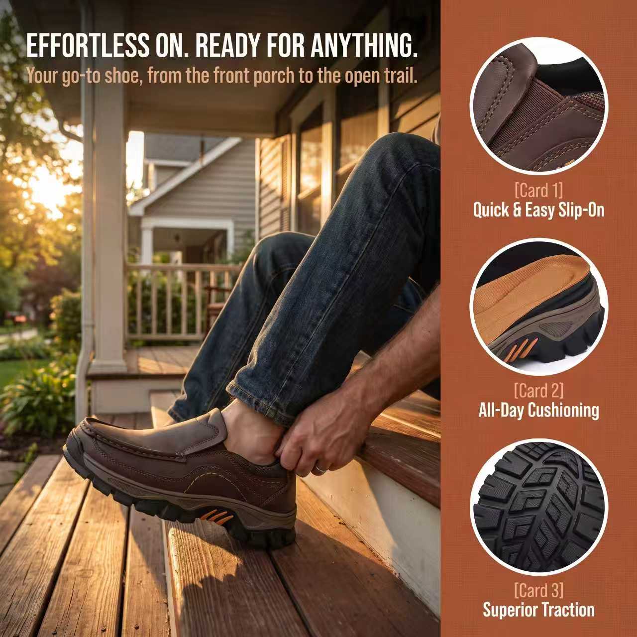 ⏰Last Day! 45% OFF 🔥MANTRAFF®Men's Handmade Genuine Leather Orthopedic Walking shoes