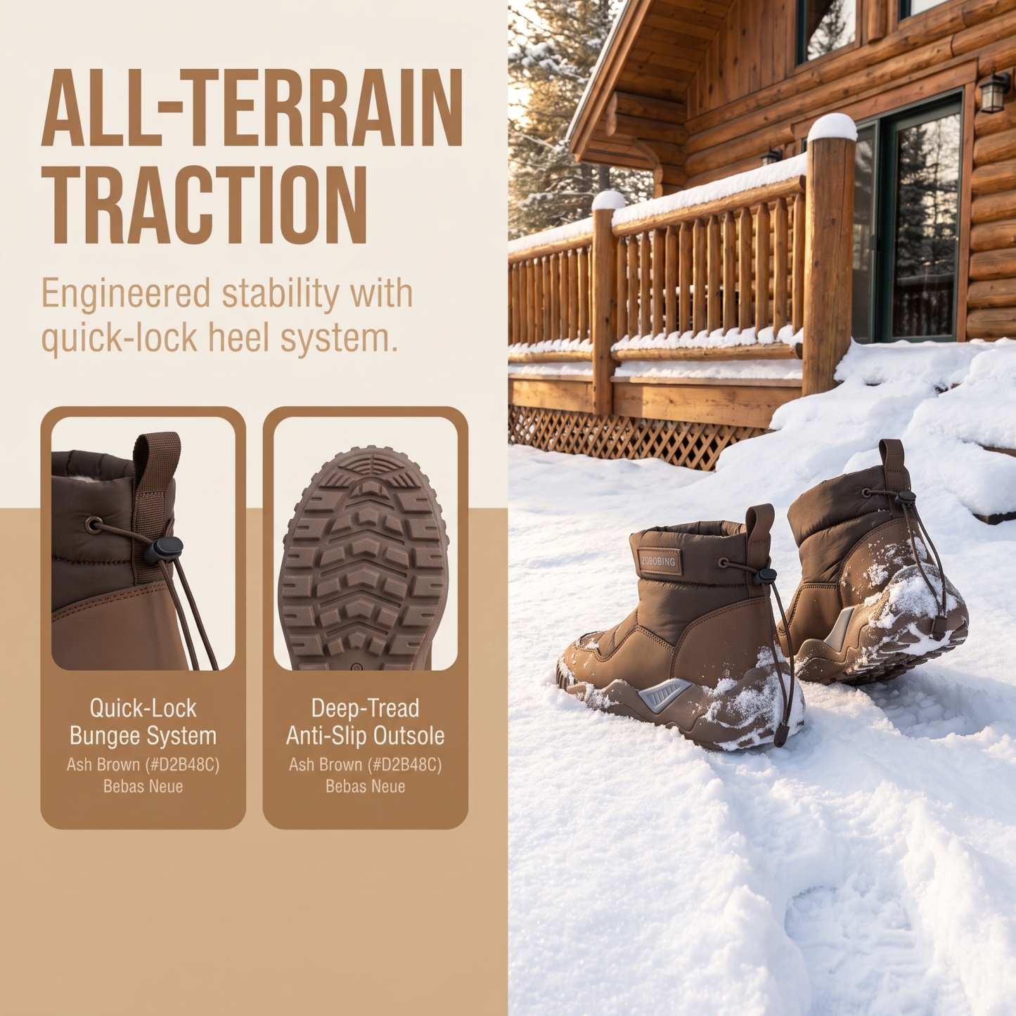 ⏰Last Day! 45% OFF  🔥MANTRAFF®Men's Drawstring Winter Snow Boots